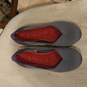 Rothy's The Flat Gray Knit Shoes Like New
